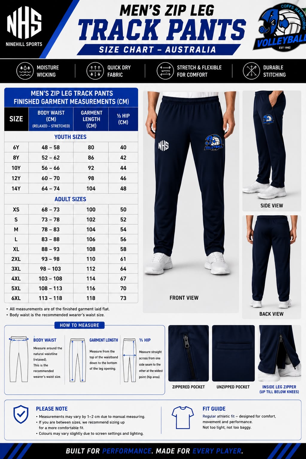 ZIP LEG TRACK PANTS